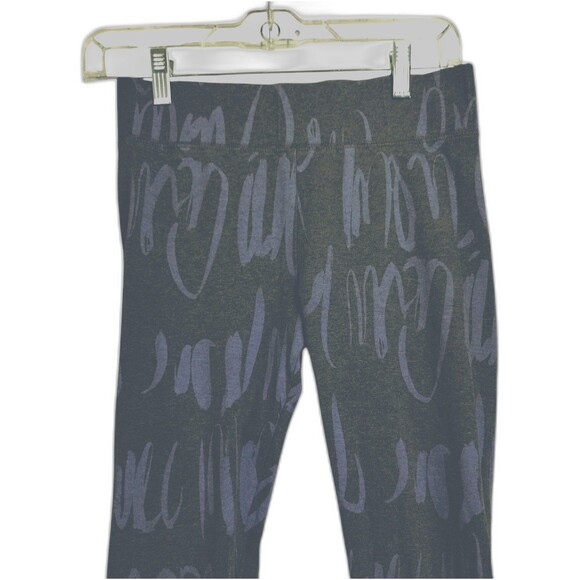 Aerie Leggings Women's S Elastic Waist Pull On Grey Purple Graphic Athletic Wear - Picture 2 of 10